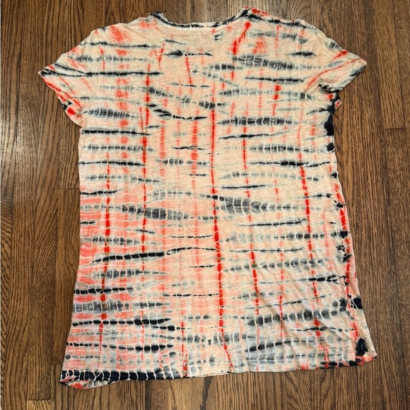 Proenza Schouler White and Red Tie Dye Tissue Patterned T Shirt Size XS - Picture 5 of 6
